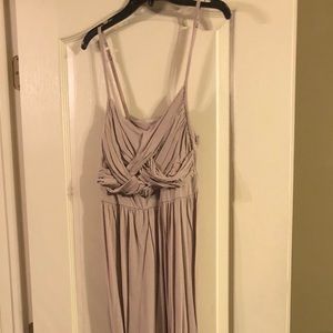 Tan maternity maxi dress - size Small